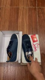 Christian Louboutin Louis Junior Spikes Sneaker Size 36-46  10-Color - Image 3