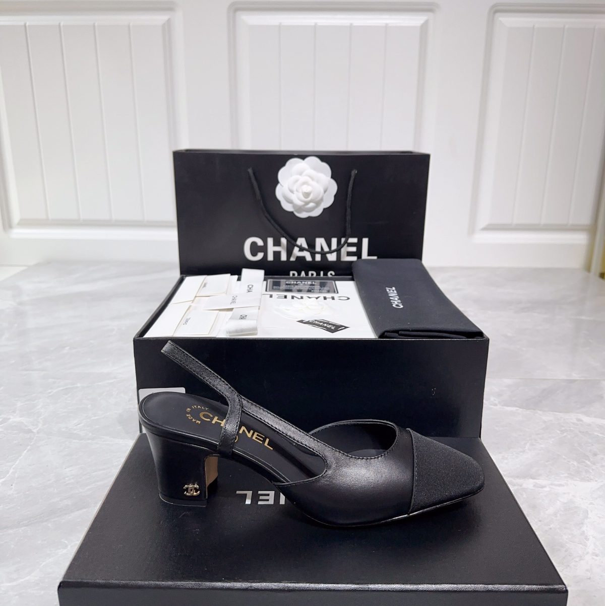 Chanel Slingbacks Pumps Size 35-41 2-Color - Image 1