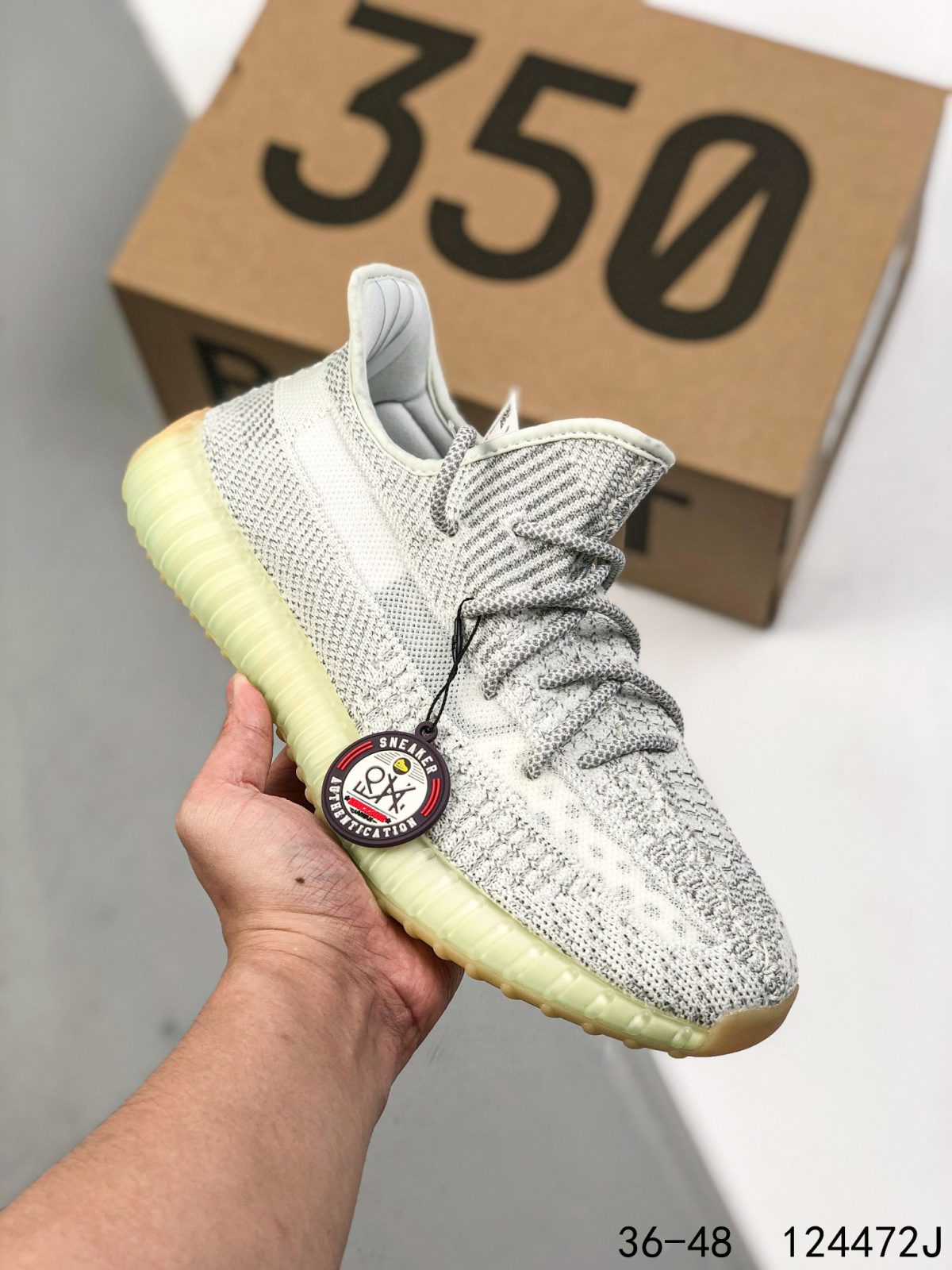 Yeezy 350 Boost 350 V2 Mens/Women Sneakers Shoes Light Grey 36 - 45 - Image 1