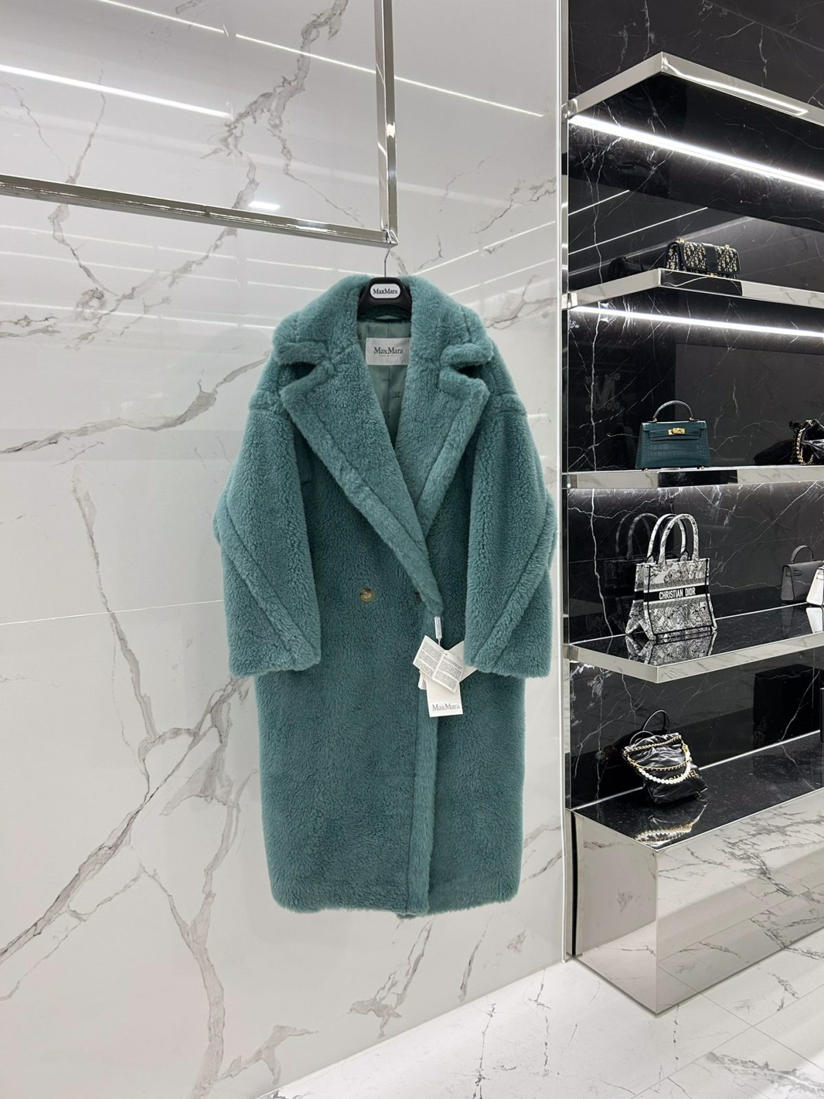 Max Mara Teddy fur long coat Size XS-M - Image 1