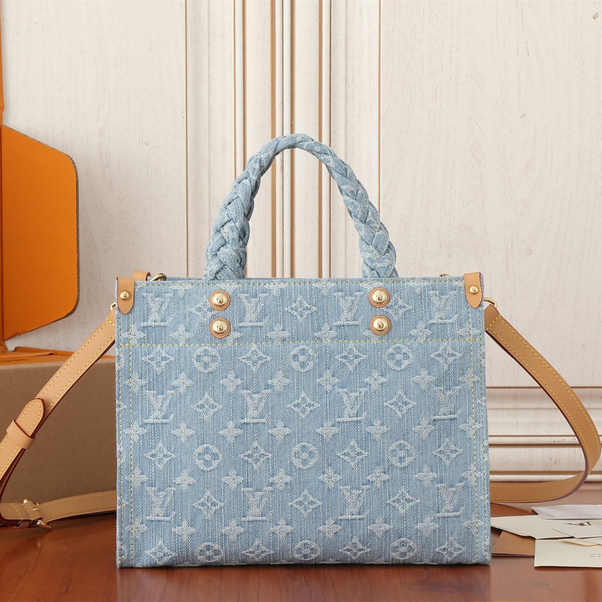 Louis Vuitton M24897 Let Go PM Denim Cowboy Shopping Bags Size 28*23*10.5cm - Image 3
