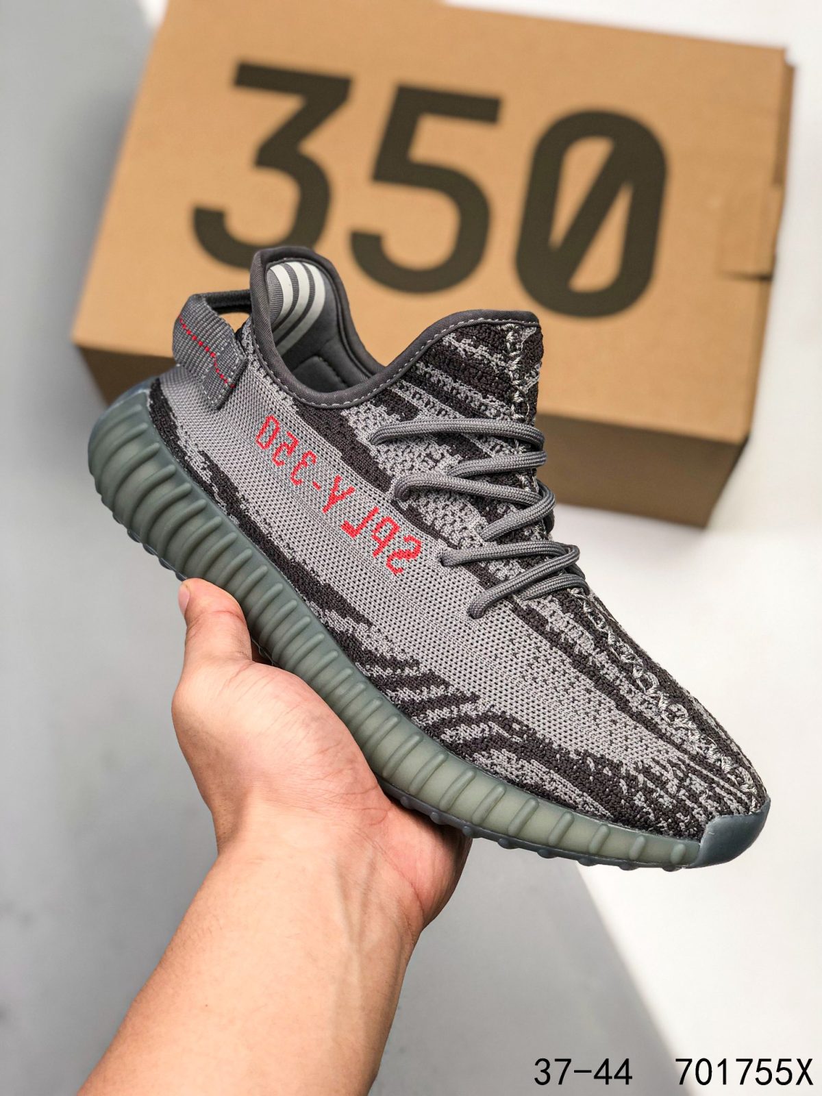 Yeezy 350 Boost 350 V2 Mens/Women Sneakers Shoes Dark Gray 36 - 45 - Image 1