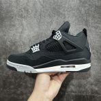 Nike Air Jordan 4 Retro Black Canvas Sneakers Shoes Gr. 36-46 - Image 2