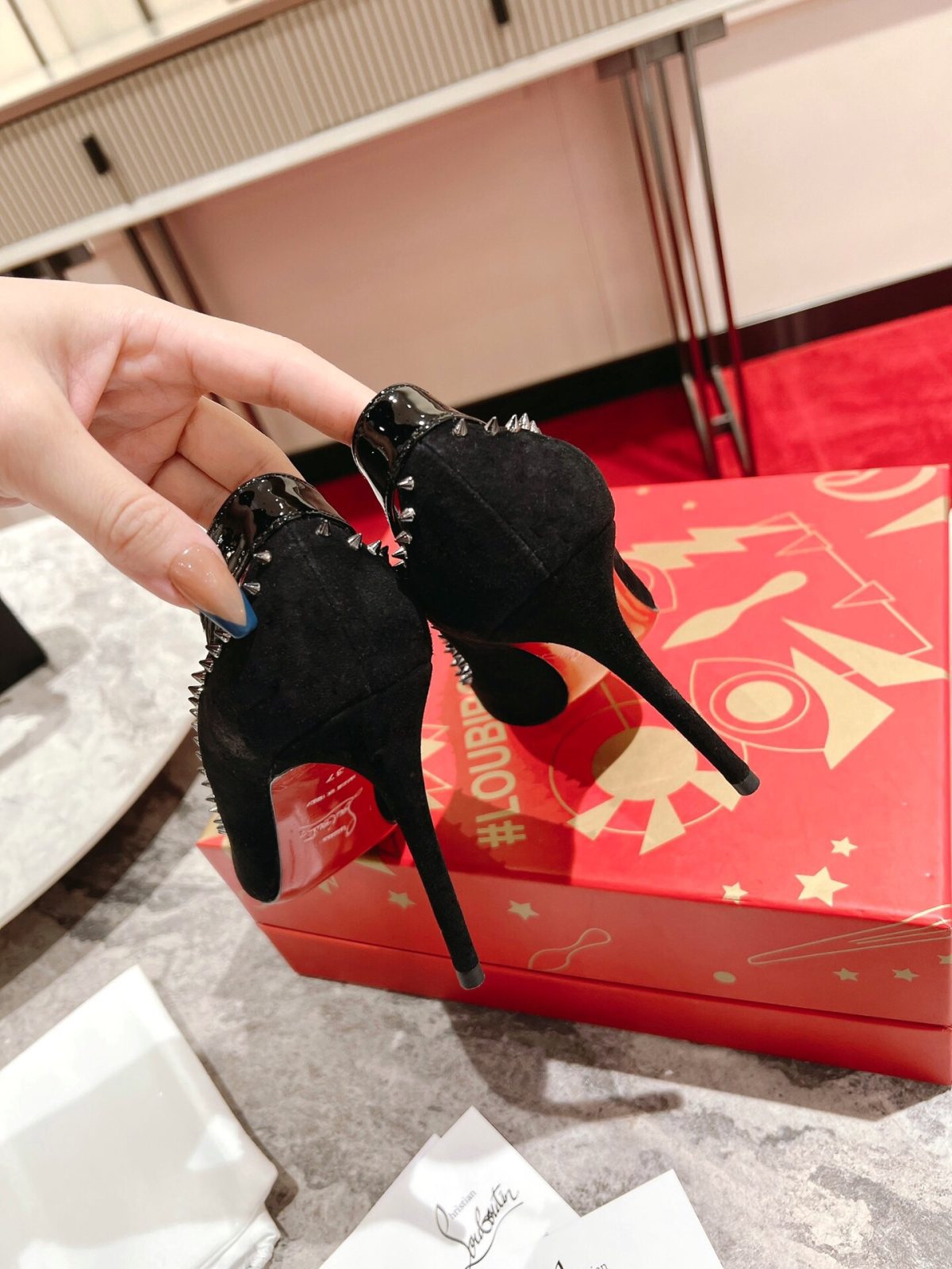 Christian Louboutin Duvette Spikes Pumps Size 35-41 - Image 9