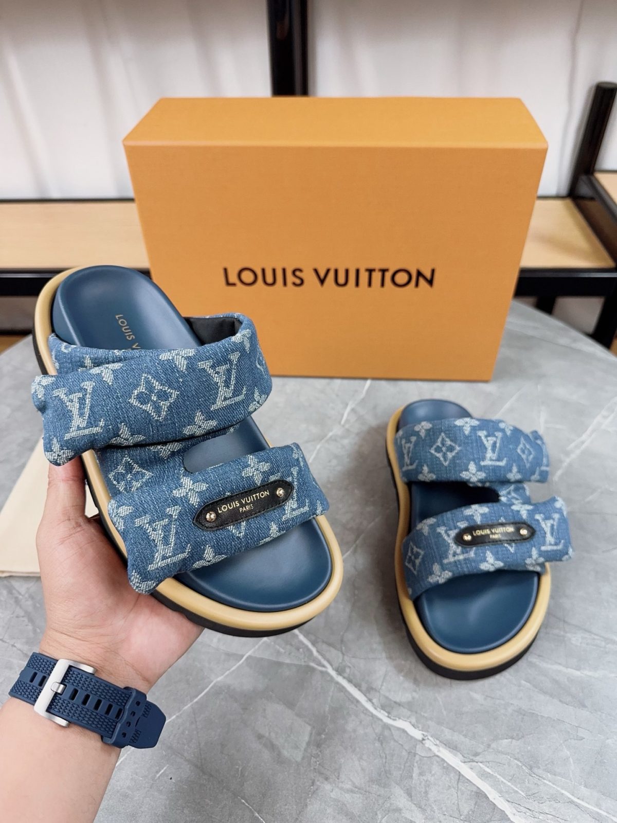 Louis Vuitton Pool Pillow Flat Comfort Slippers Size 36-46 - Image 6