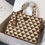 Prada 1BA354 Symbole Embroidered Fabric Handbag Size 28*22*9cm - Image 2