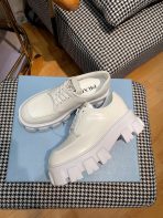 Prada Monolith brushed leather lace-up Shoes Loafers Size 36-41 - Image 4
