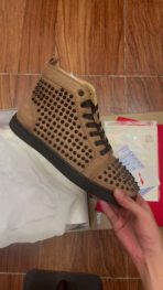 Christian Louboutin Louis Spikes High-Top Sneaker Size 36-46 10-Color - Image 2