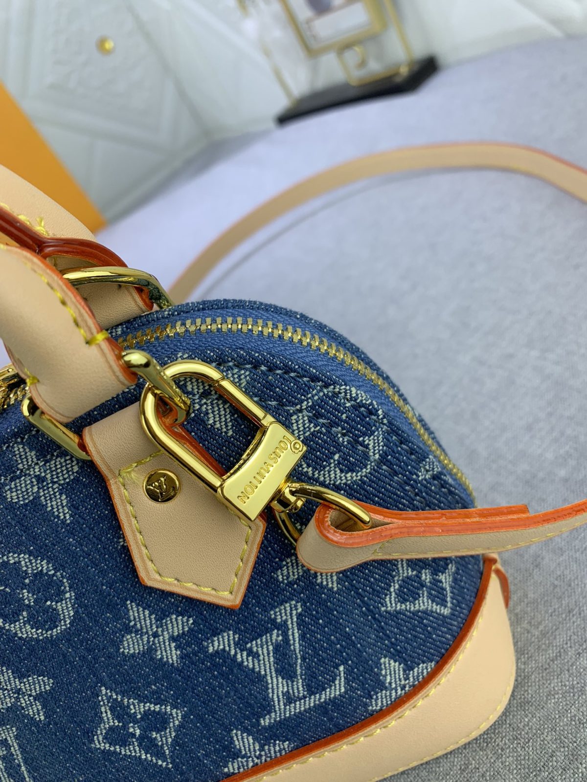 Louis Vuitton M82717 Alma Nano Denim Cowboy Shoulder Bags Size 18*12*8cm - Image 7