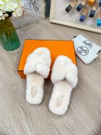Hermes 23fw Women Winter Slippers Size 36-40 - Image 4