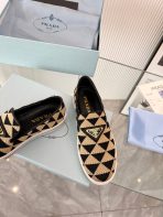 Prada 2024 Women Embroidered fabric slip-on Shoes Loafers Size 36-41 - Image 6