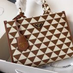 Prada 1BA354 Symbole Embroidered Fabric Handbag Size 28*22*9cm - Image 3