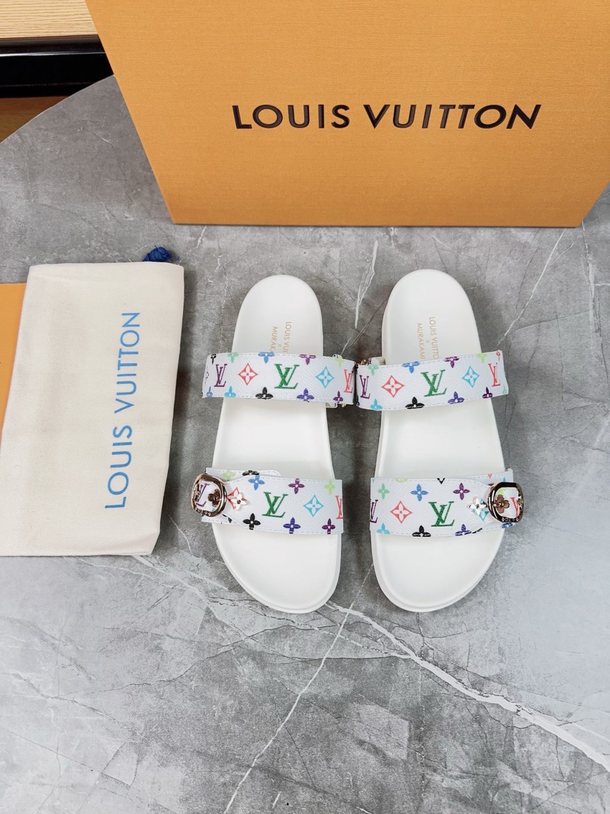 Louis Vuitton Pool Pillow Flat Comfort Slippers Size 36-46 - Image 1