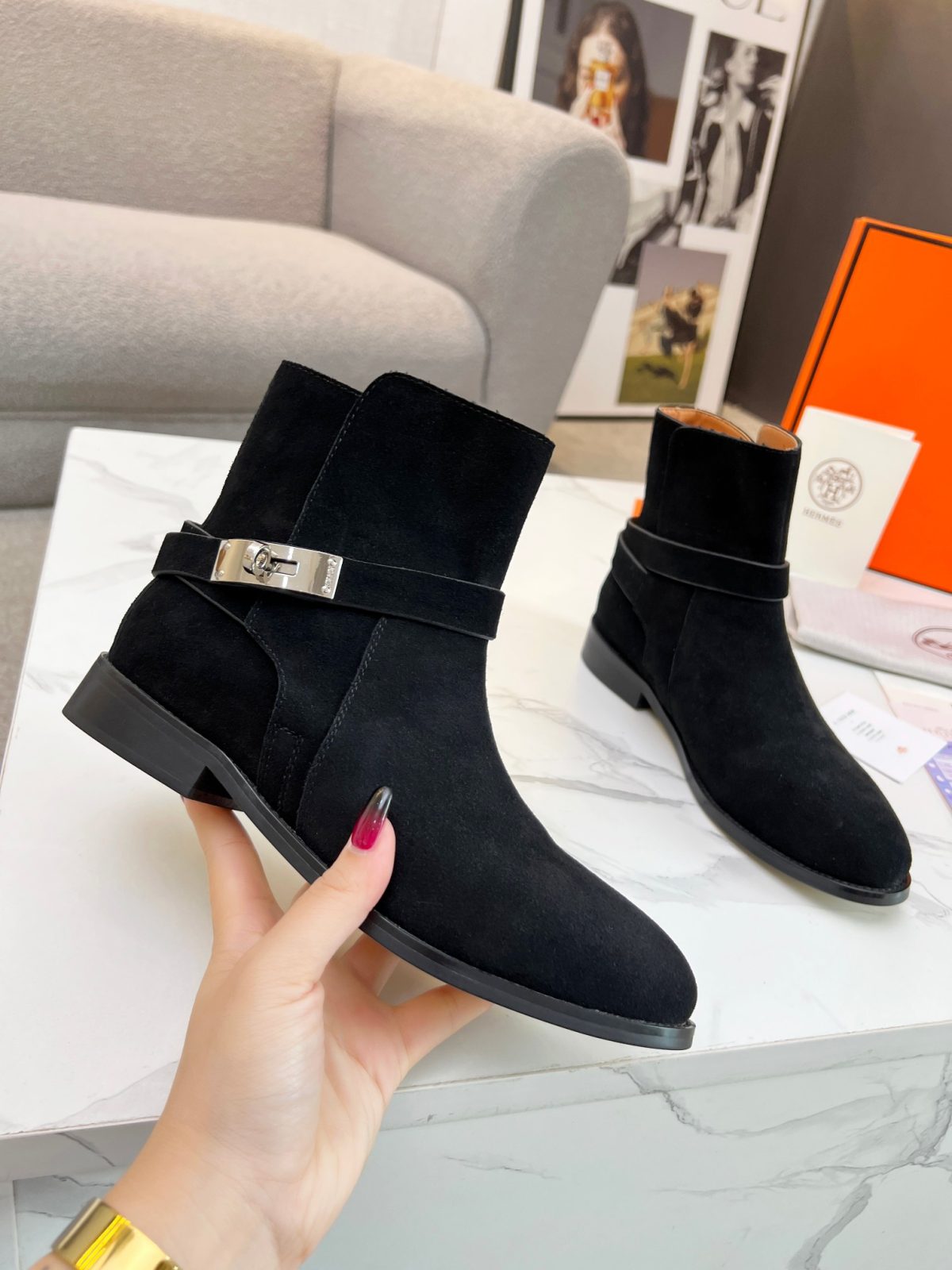 Hermes Women Kelly Boots Size 36-41 - Image 3