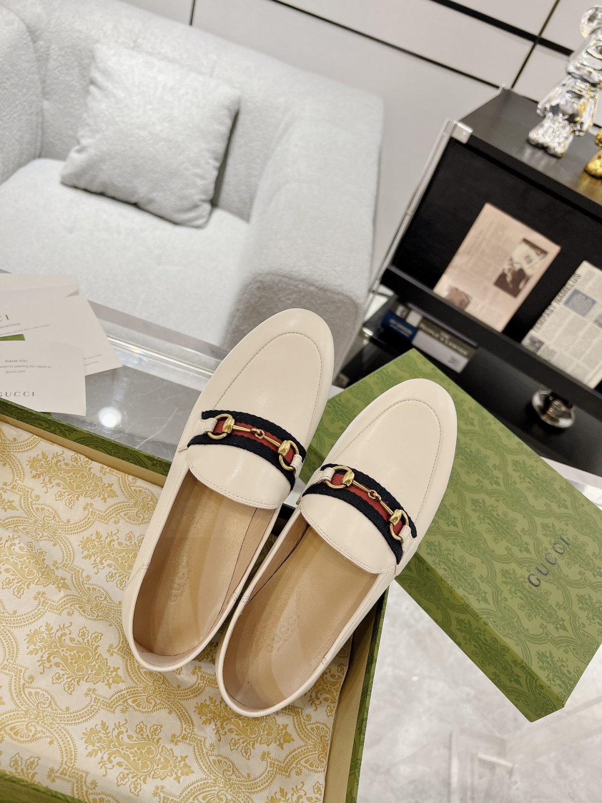 Gucci Jordaan GG Flora Loafers Size 35-41 - Image 4