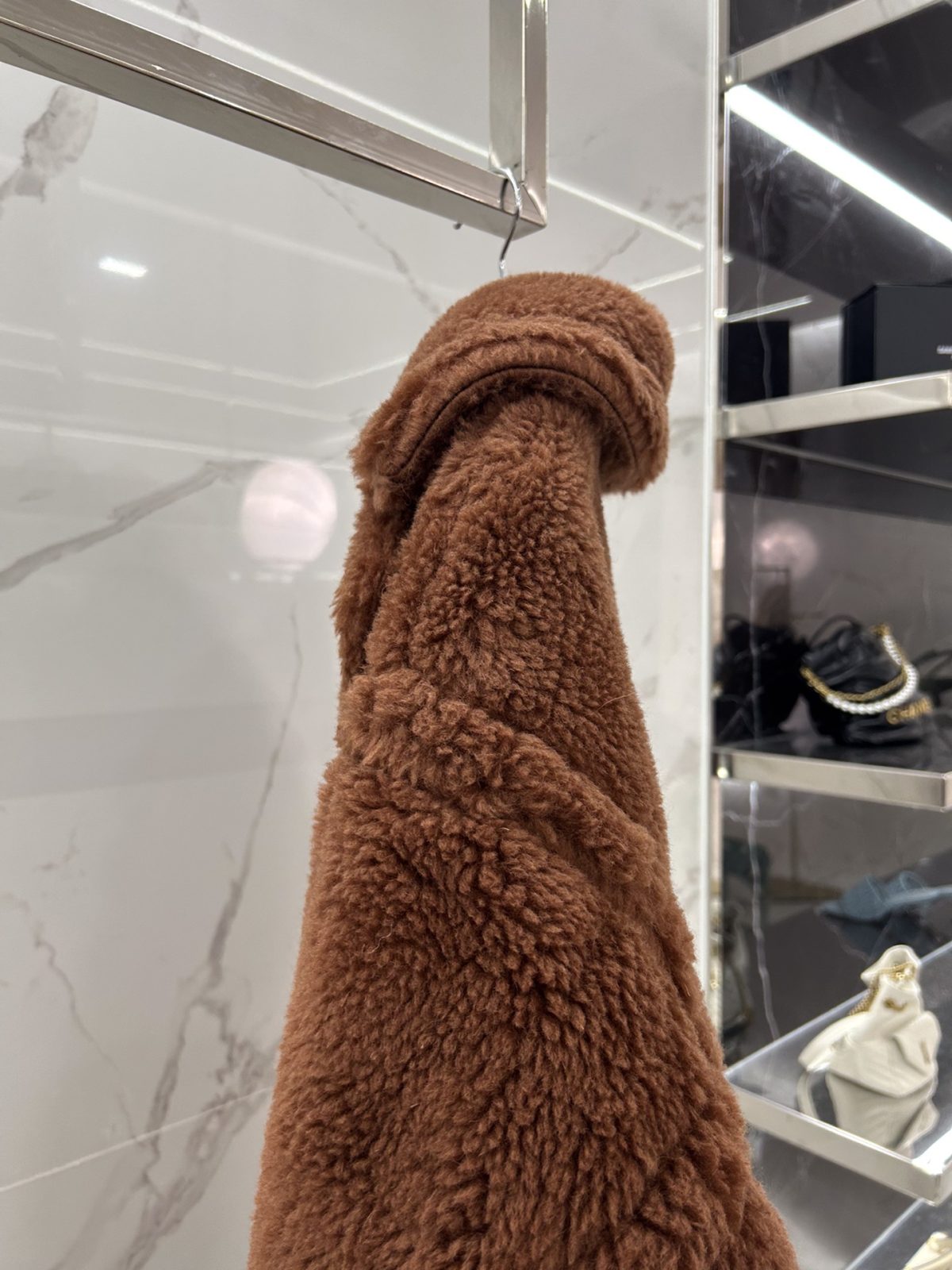Max Mara Teddy fur long coat Size XS-M - Image 4