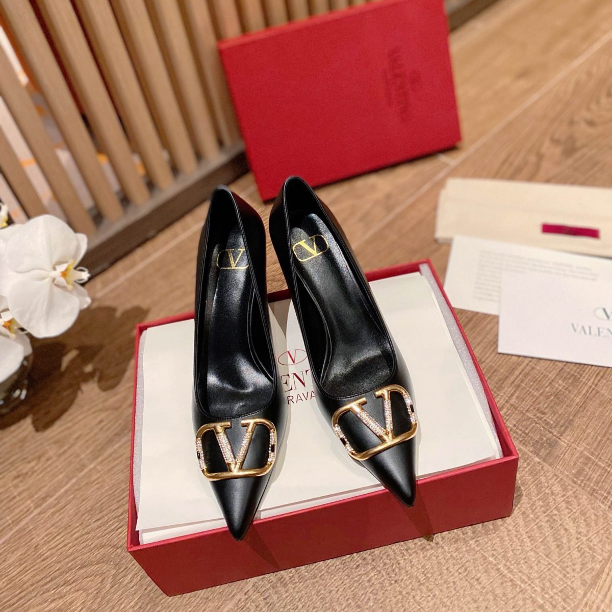 Valentino Vlogo Signature Slingback Pumps Size 35-41 4-Color - Image 1