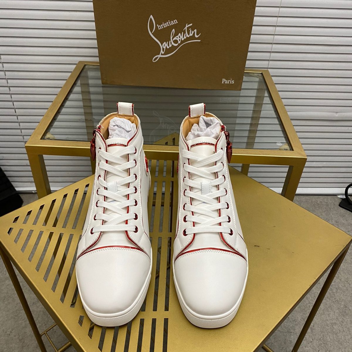 Christian Louboutin Louis the Lips High-Top Sneaker Size 36-46 - Image 2