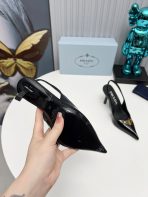 Prada Brushed Leather Slingback Pumps Size 35-41 - Image 9