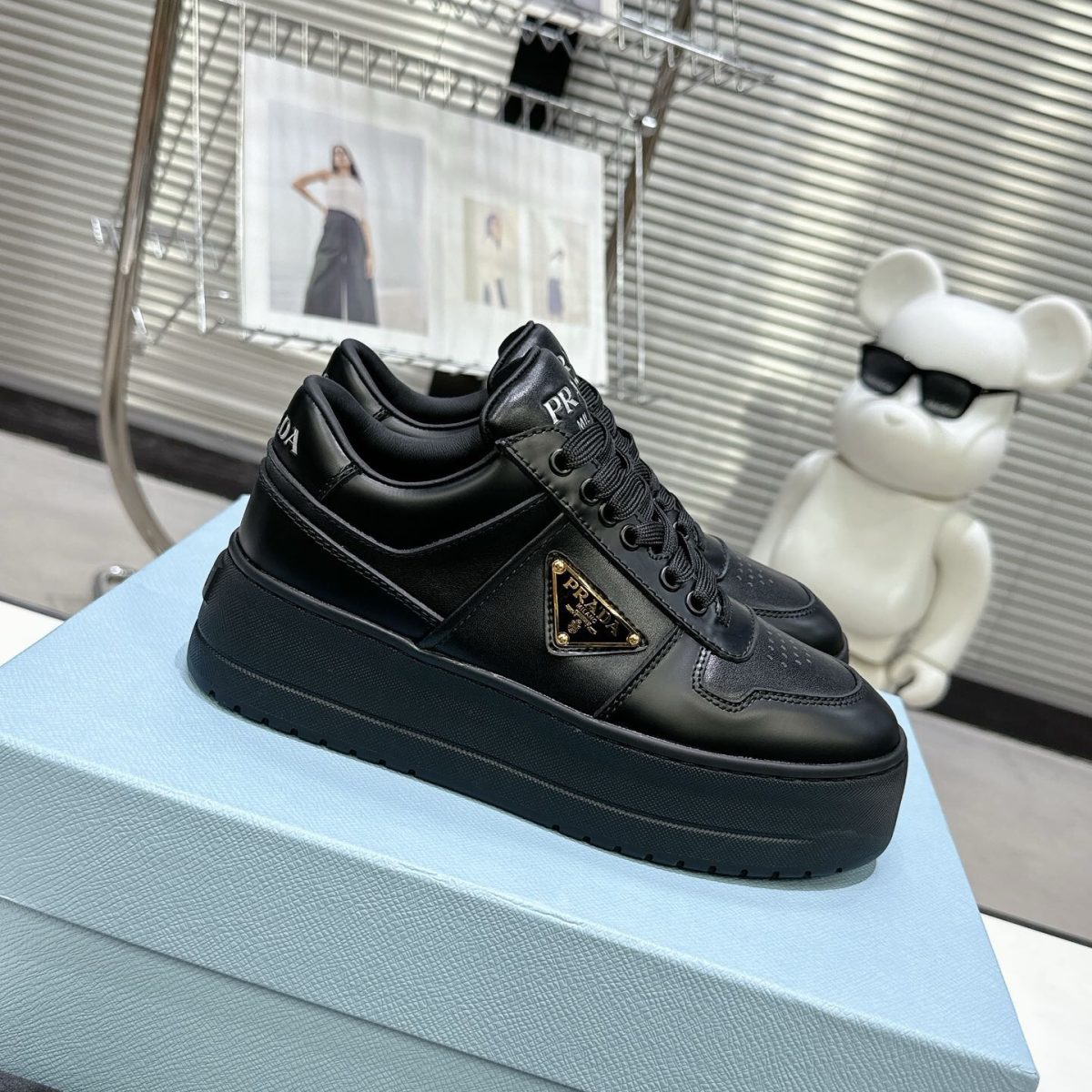Prada 2024 New Downtown Bold leather sneaker Size 36-40 - Image 1