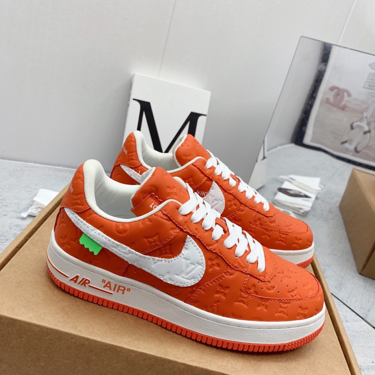Louis Vuitton x Off White x Air Force 1 Sneaker Size 36-45   8-Color - Image 1