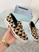 Prada 2024 Women Embroidered fabric slip-on Shoes Loafers Size 36-41 - Image 3