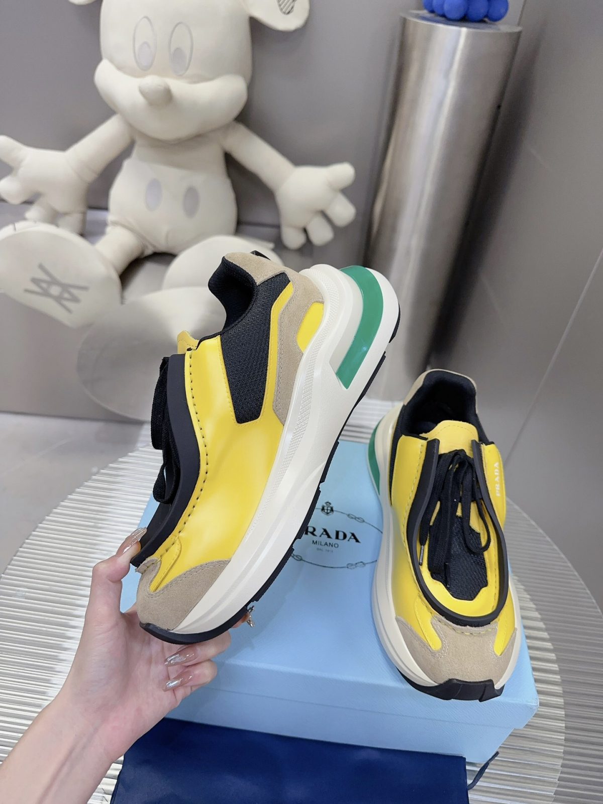 Prada 2024 New Systeme brushed leather dad Sneaker Size 36-45 - Image 3