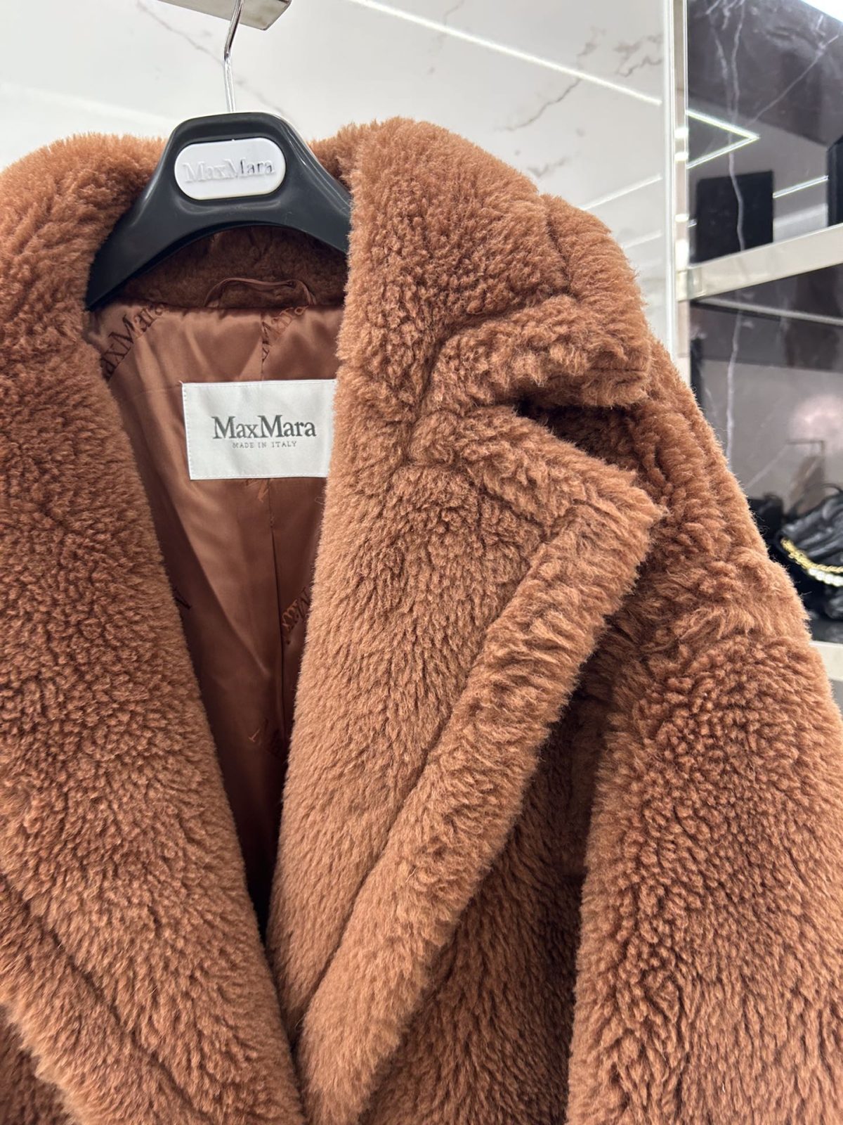Max Mara Teddy fur long coat Size XS-M - Image 6