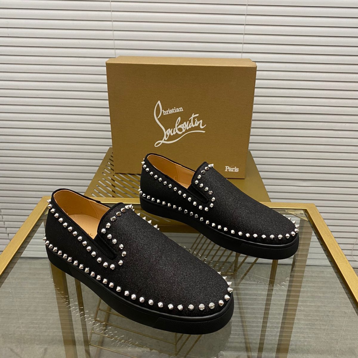 Christian Louboutin Pik Boat Sneaker Size 36-46 4-Color - Image 1