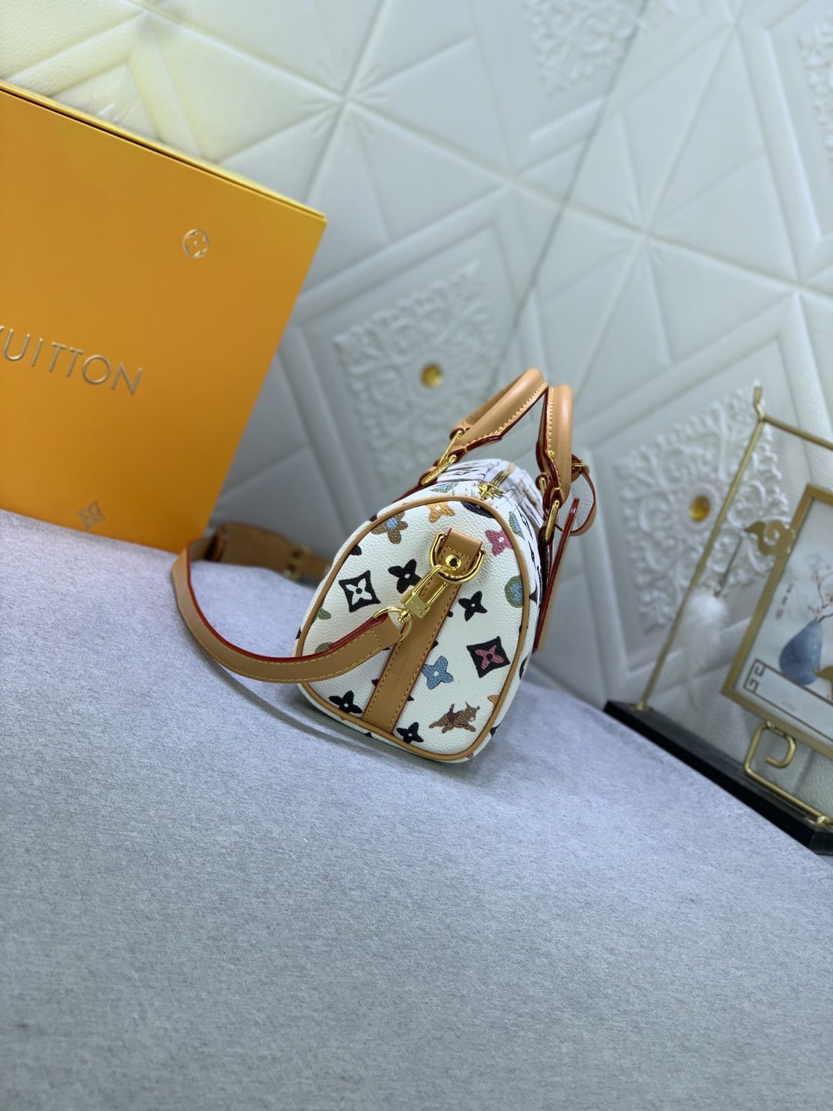 Louis Vuitton Monogram Eclipse Reverse Keepall 25 Travel Bags Size 25*15*11cm - Image 5