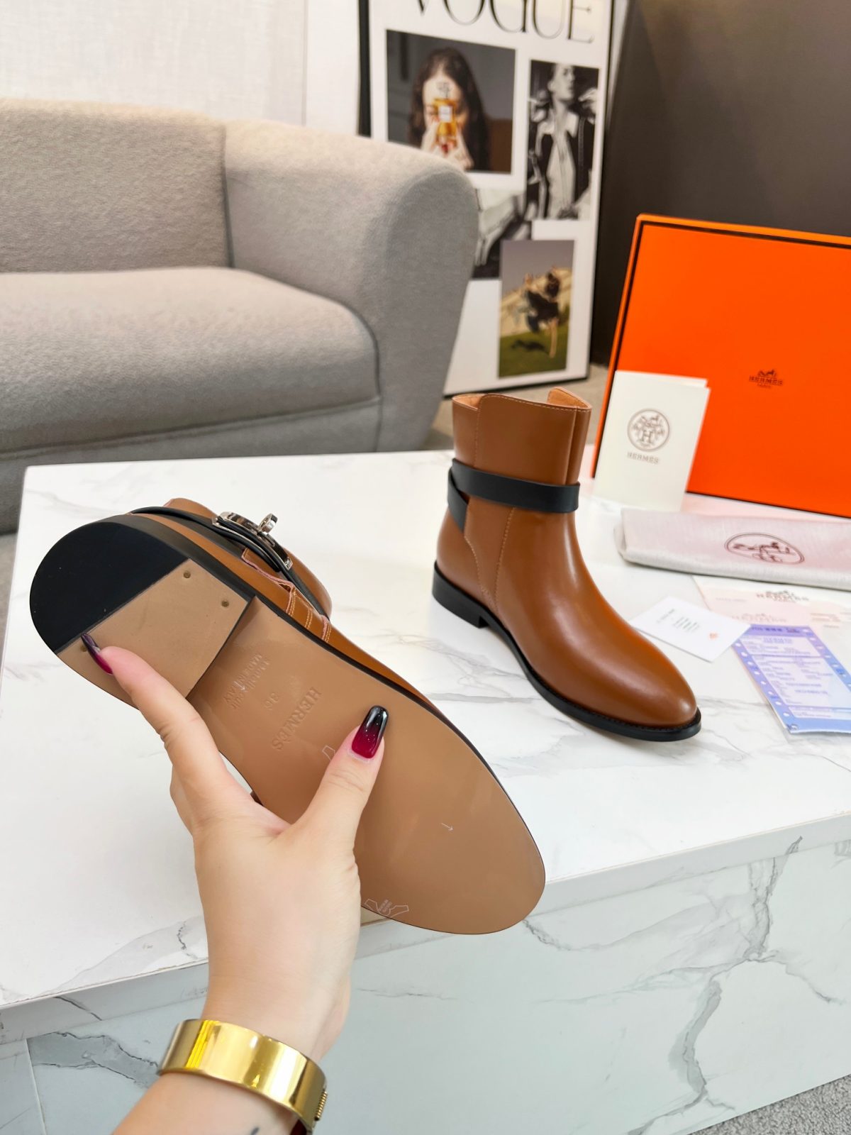 Hermes Women Kelly Boots Size 36-41 - Image 6