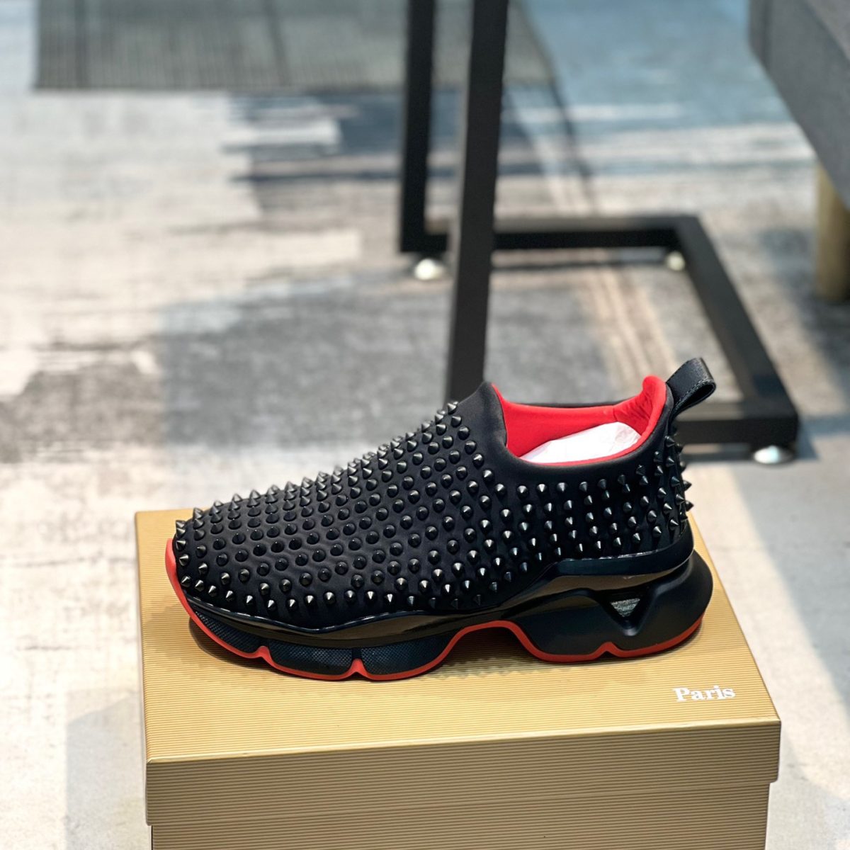 Christian Louboutin Spike Sock Sneaker Size 36-46 2-Color - Image 1