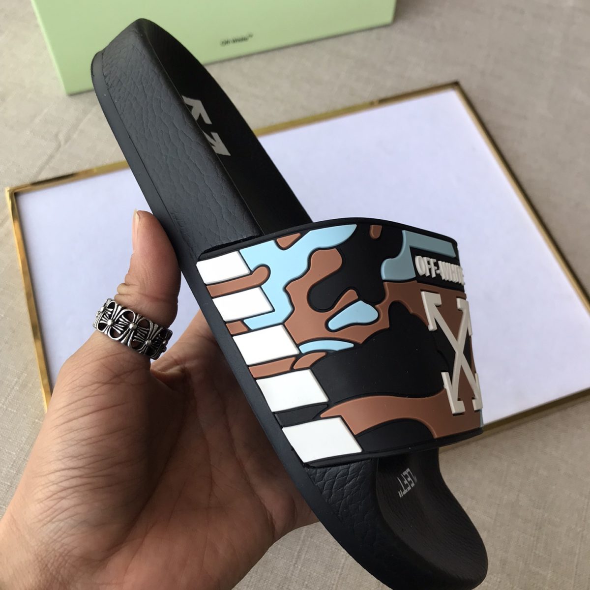 OFF White Mens Women Sandals Gr. 36-46 - Image 4