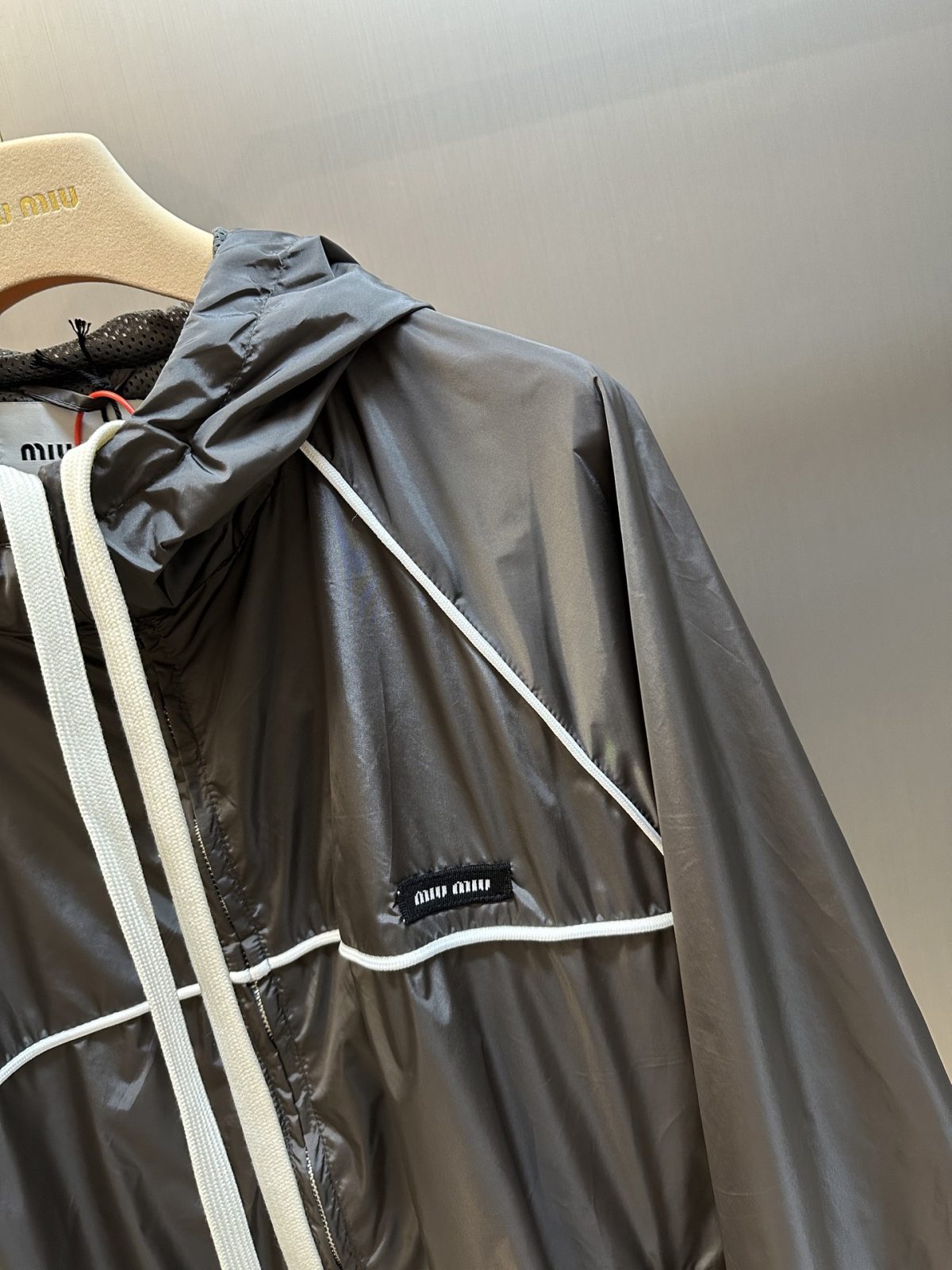 MiuMiu Nylon Zipper Hooded Jacket Size S-XL - Image 9