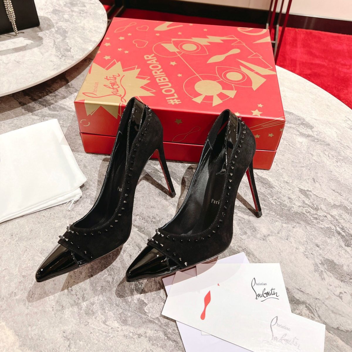 Christian Louboutin Duvette Spikes Pumps Size 35-41 - Image 1