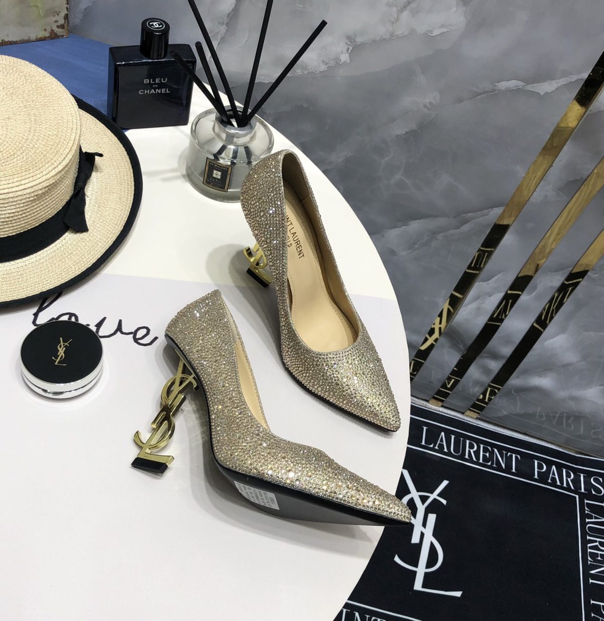 YSL Full Diamond Pumps Size 35-41 - Image 2
