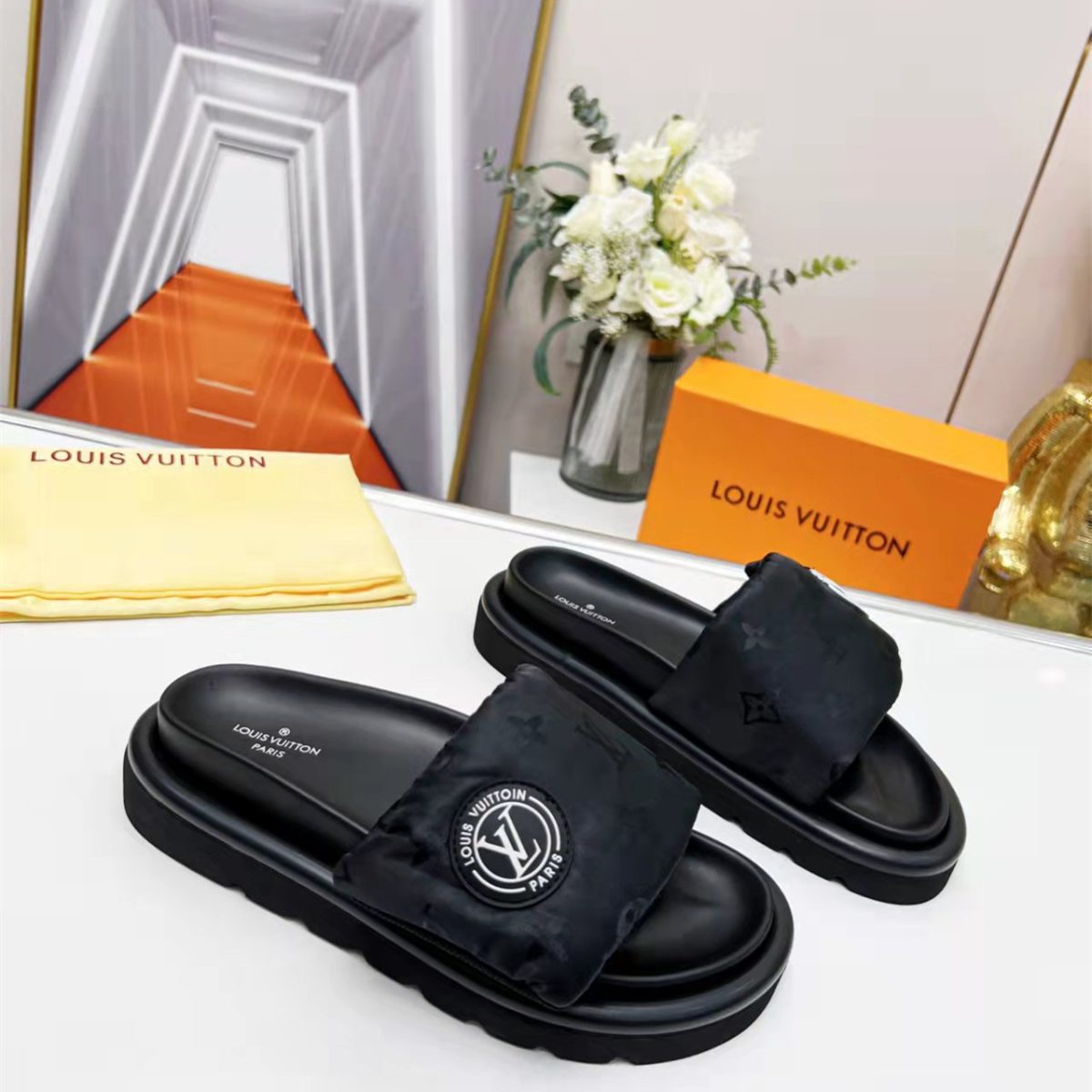 Louis Vuitton Pool Pillow Flat Comfort Slippers Size 36-41 - Image 6