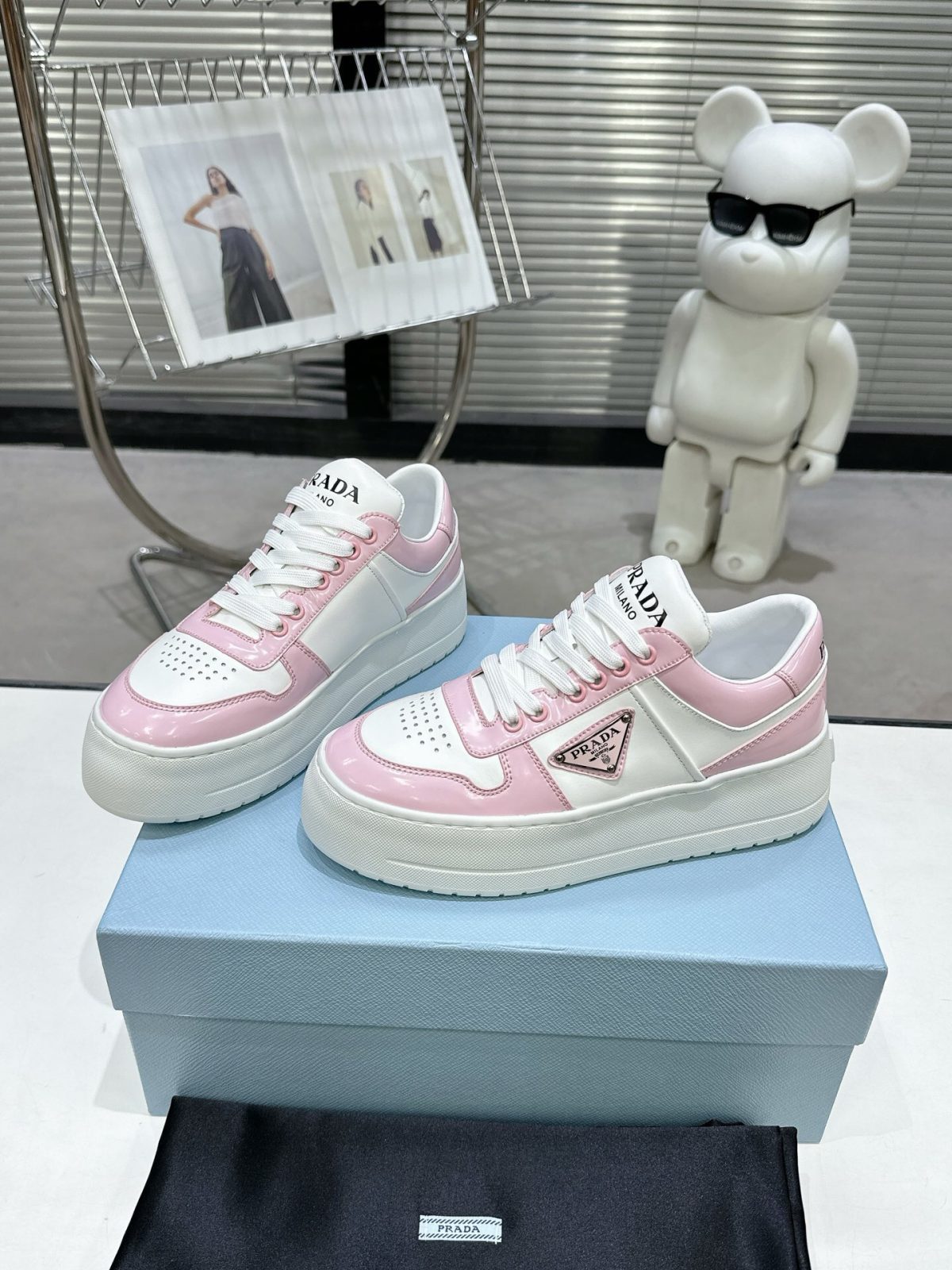 Prada 2024 New Downtown Bold leather Sneaker Size 36-41 - Image 4