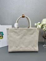 Prada 1BG474 Medium linen blend tote Bag Size 31*25*14cm - Image 3