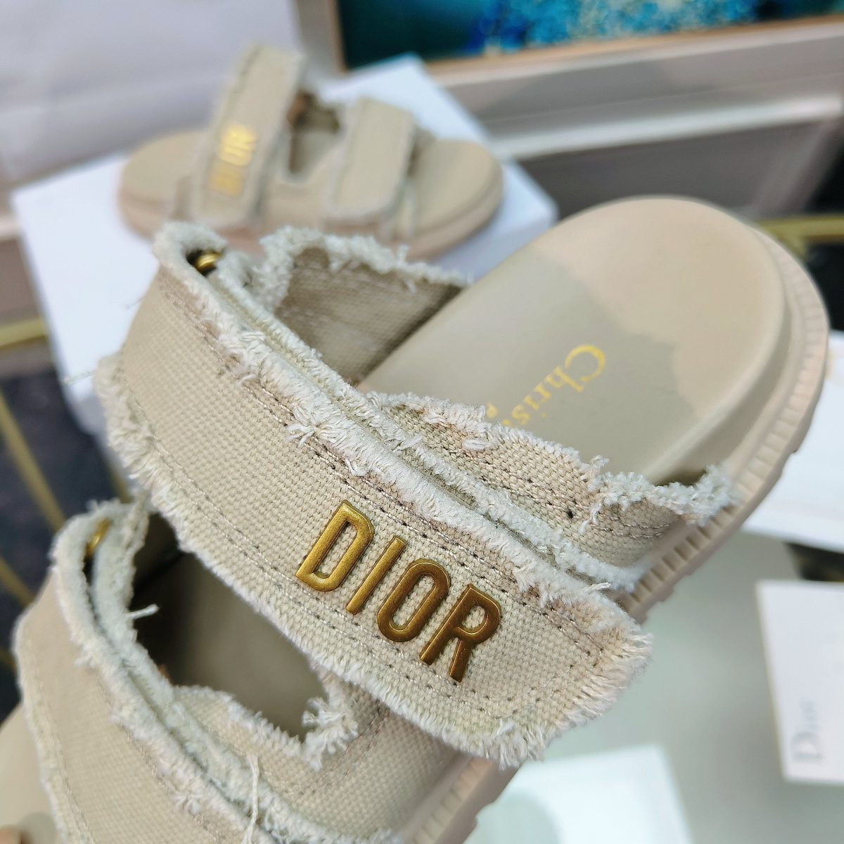 Dior Velcro Women Slippers Size 36-41 - Image 8