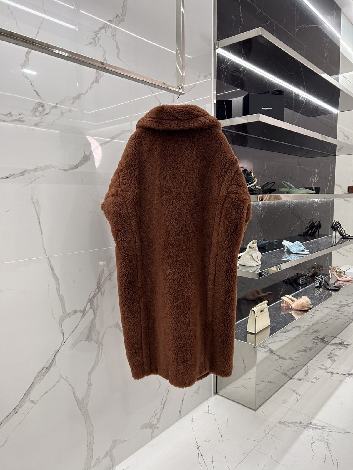 Max Mara Teddy fur long coat Size XS-M - Image 3