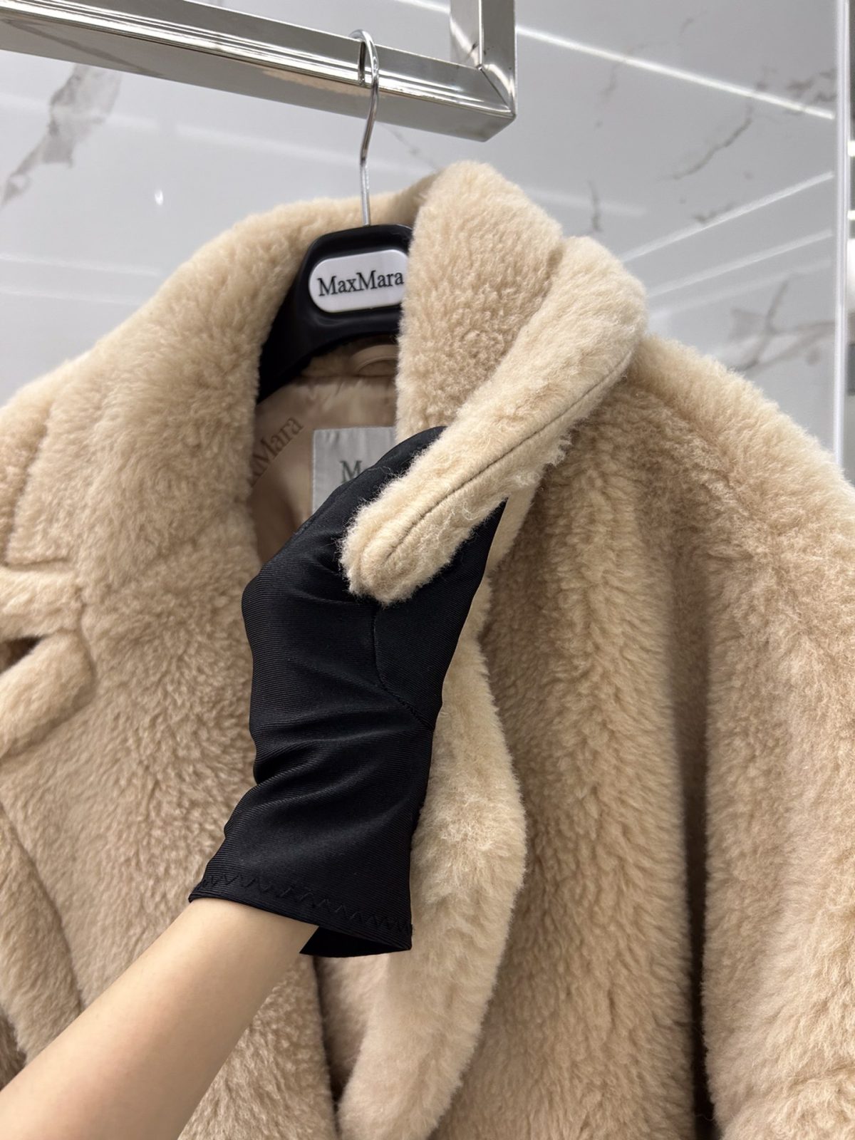 Max Mara Teddy fur long coat Size XS-M - Image 5
