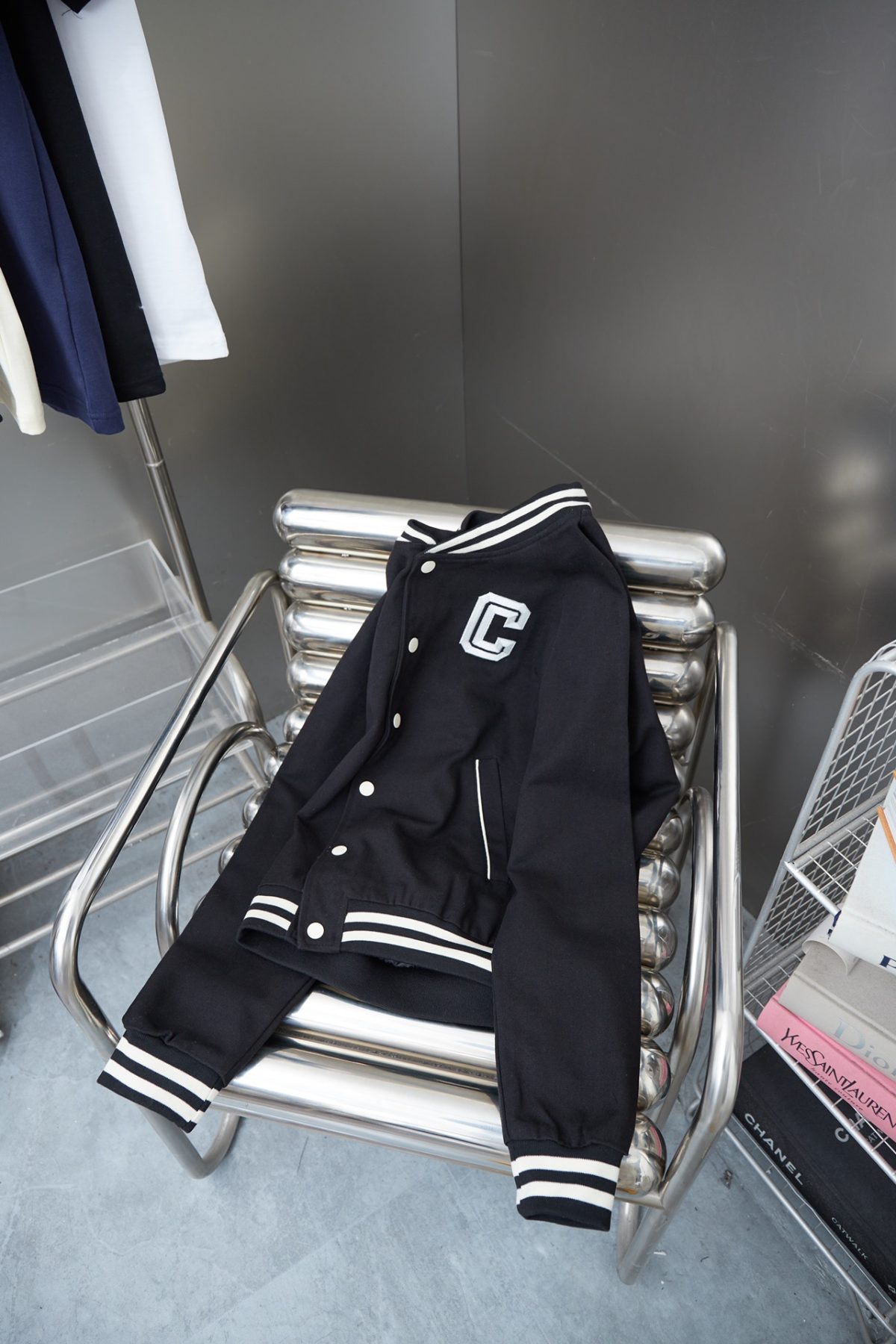 Celine 25SS NEW Embroider Baseball uniform Jacket Size S-XL - Image 7