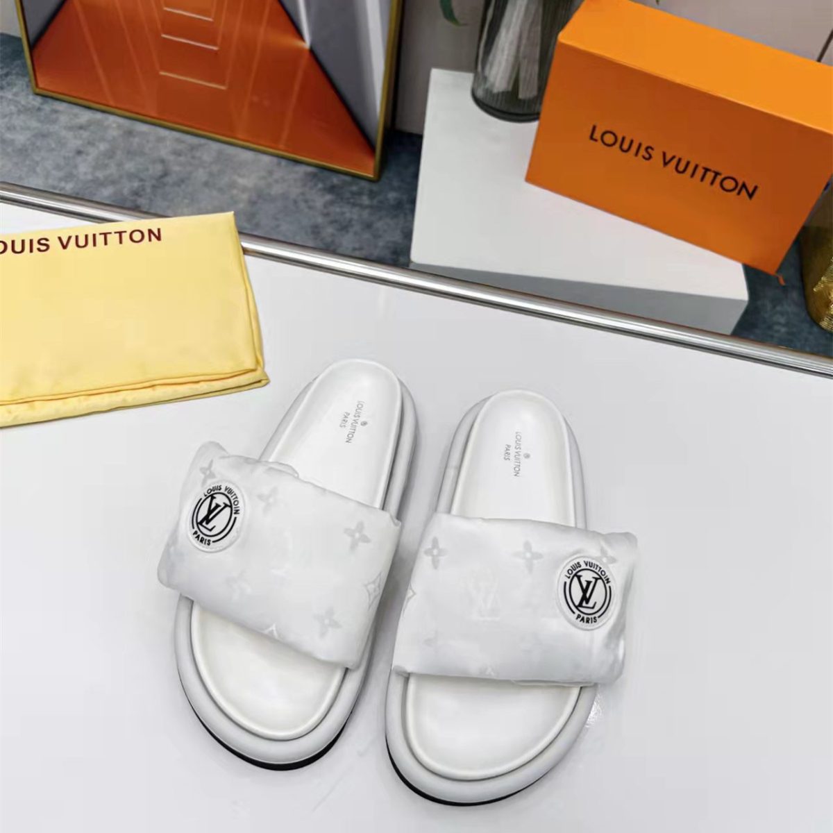 Louis Vuitton Pool Pillow Flat Comfort Slippers Size 36-41 - Image 4