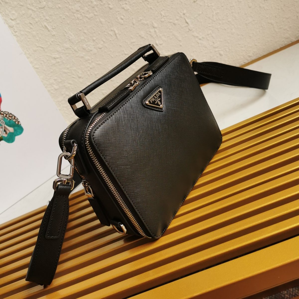 Prada 2VH069 Brique Leather Bags for Men Size 22*16*6cm - Image 3