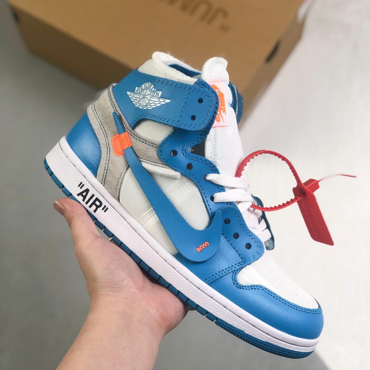 Nike Air Jordan 1 x OFF White High Top Sneakers Shoes Gr. 36-46 - Image 1