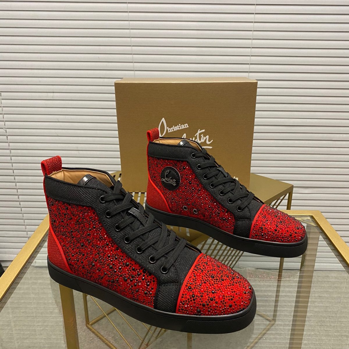 Christian Louboutin Louis High-Top Sneaker Size 36-46  10-Color - Image 1