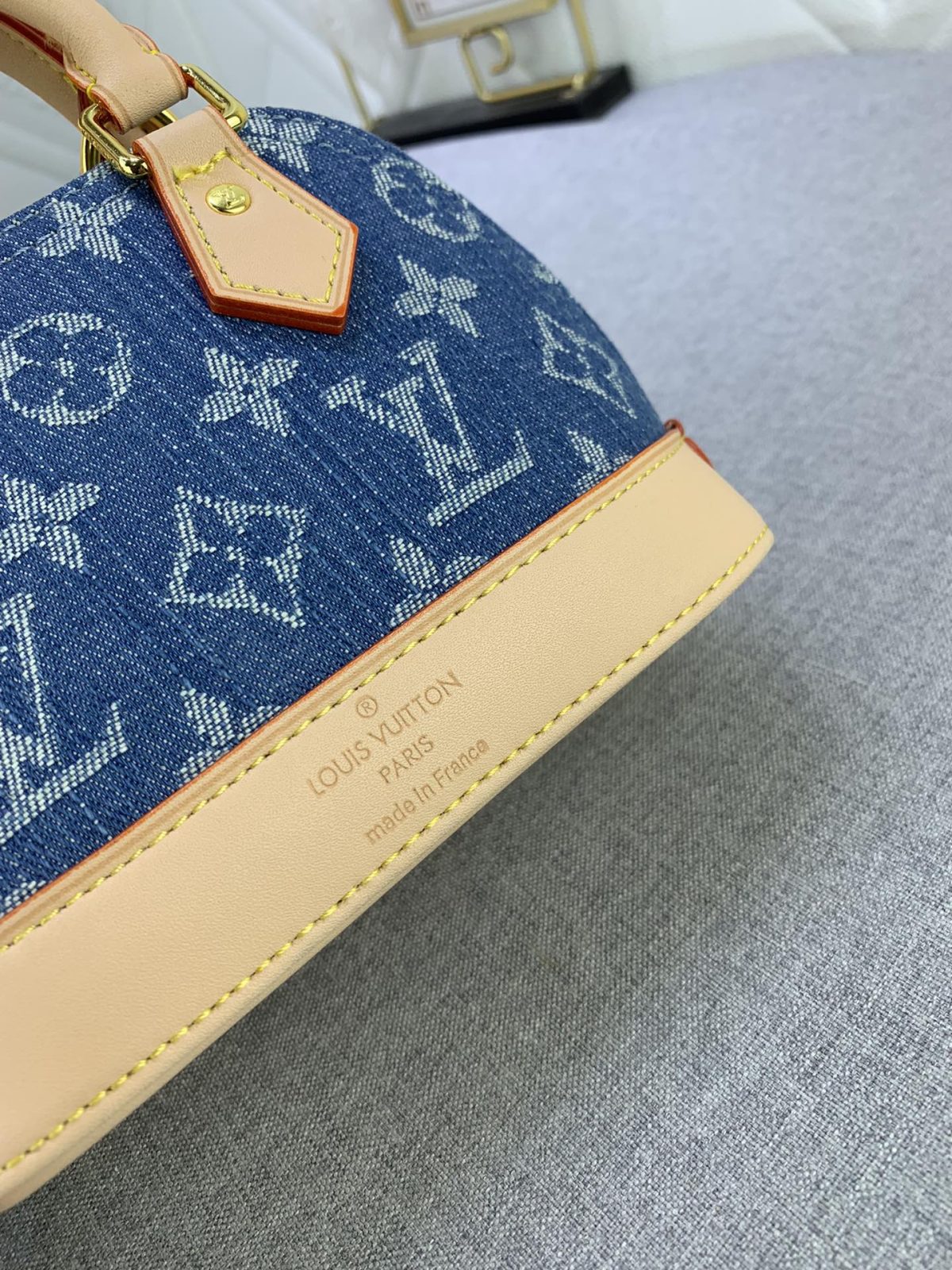 Louis Vuitton M82717 Alma Nano Denim Cowboy Shoulder Bags Size 18*12*8cm - Image 5