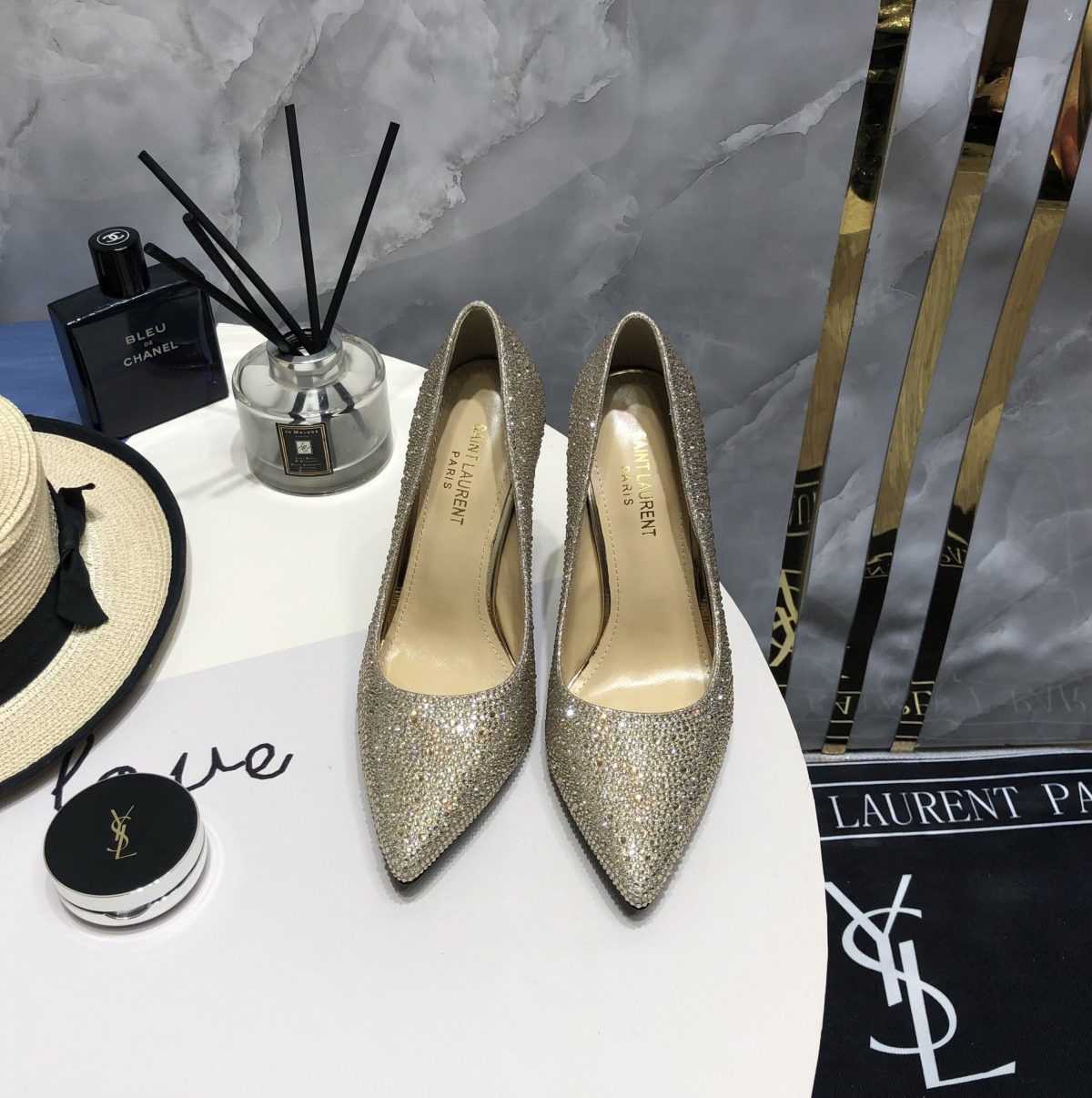 YSL Full Diamond Pumps Size 35-41 - Image 3