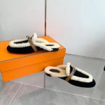 Hermes 23fw Women Winter Slippers Size 36-41 - Image 8